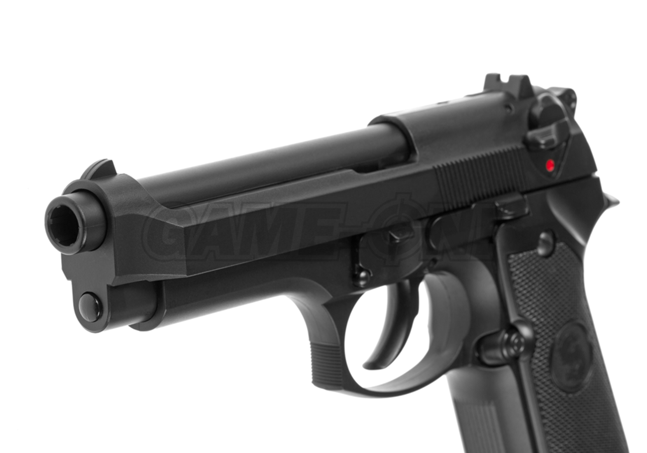 Softgun LS - M9 Classic Gass Softgun med Blowback - Svart - Game-On.no